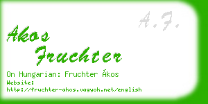 akos fruchter business card